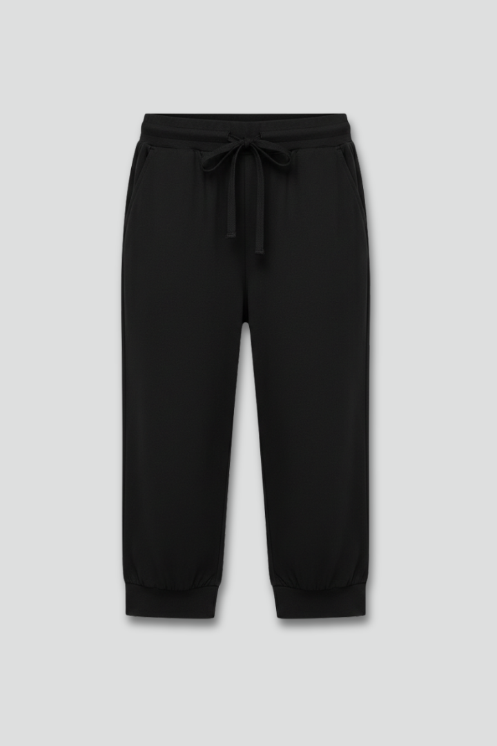 Albarosa | Errand-Day Cropped Drawstring Comfort Trousers