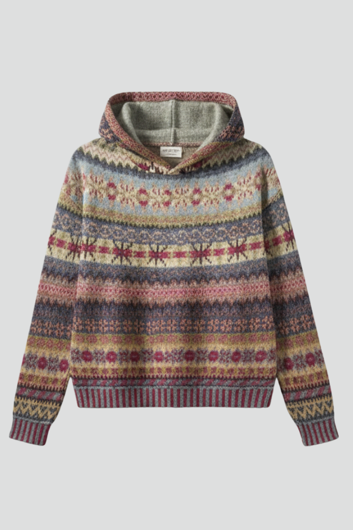 Callie | Loungeworthy Patterned Ribbed Comfort Hoodie