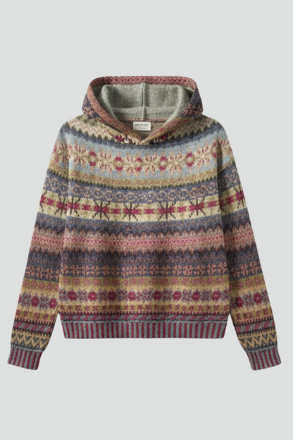 Callie | Loungeworthy Patterned Ribbed Comfort Hoodie