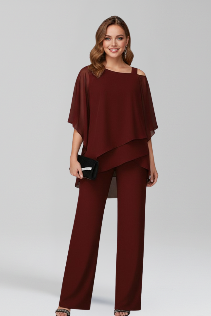 Finley | Effortless Wide-Leg Cold-Shoulder Fit Jumpsuit