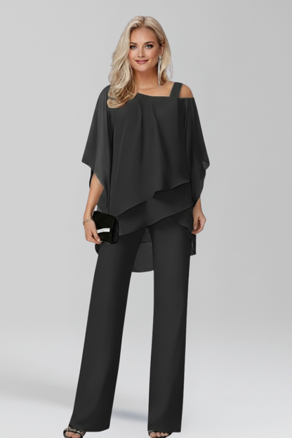 Finley | Effortless Wide-Leg Cold-Shoulder Fit Jumpsuit