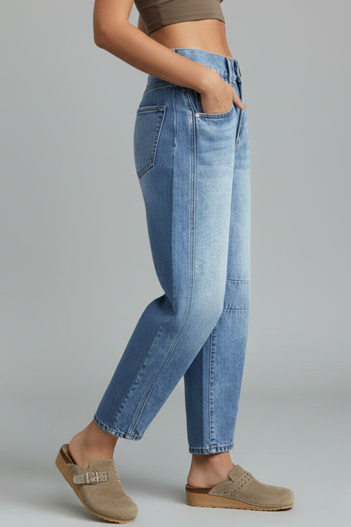 Adelma | Warm-Weather Low-Waist Straight-Leg Stretch Jeans