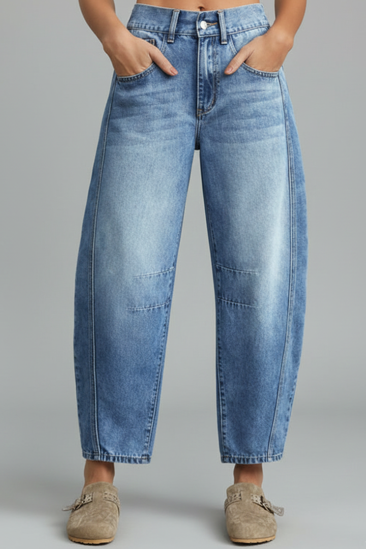 Adelma | Warm-Weather Low-Waist Straight-Leg Stretch Jeans