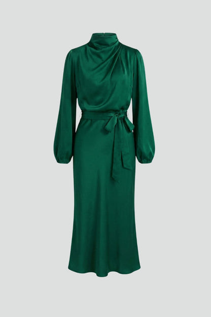 Isabellina | Everyday Midi Long-Sleeve Drape Dress