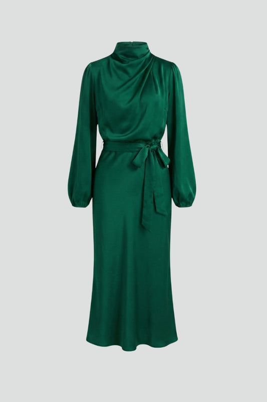 Isabellina | Everyday Midi Long-Sleeve Drape Dress