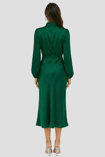 Isabellina | Everyday Midi Long-Sleeve Drape Dress