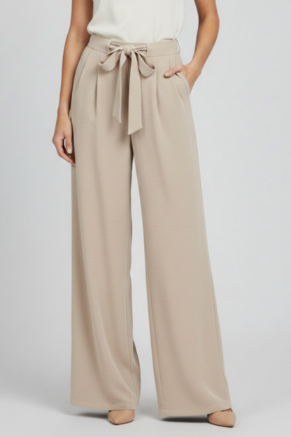 Adalgisa | Travel-Ready Wide-Leg Drawstring Comfort Trousers