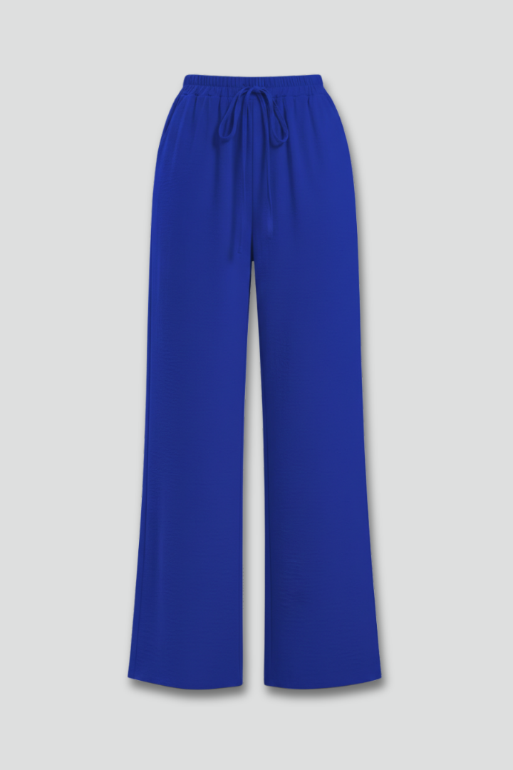 Adeva | Airy Wide-Leg Drawstring Comfort Trousers
