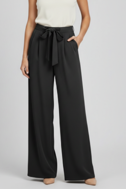 Adalgisa | Travel-Ready Wide-Leg Drawstring Comfort Trousers