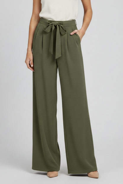 Adalgisa | Travel-Ready Wide-Leg Drawstring Comfort Trousers
