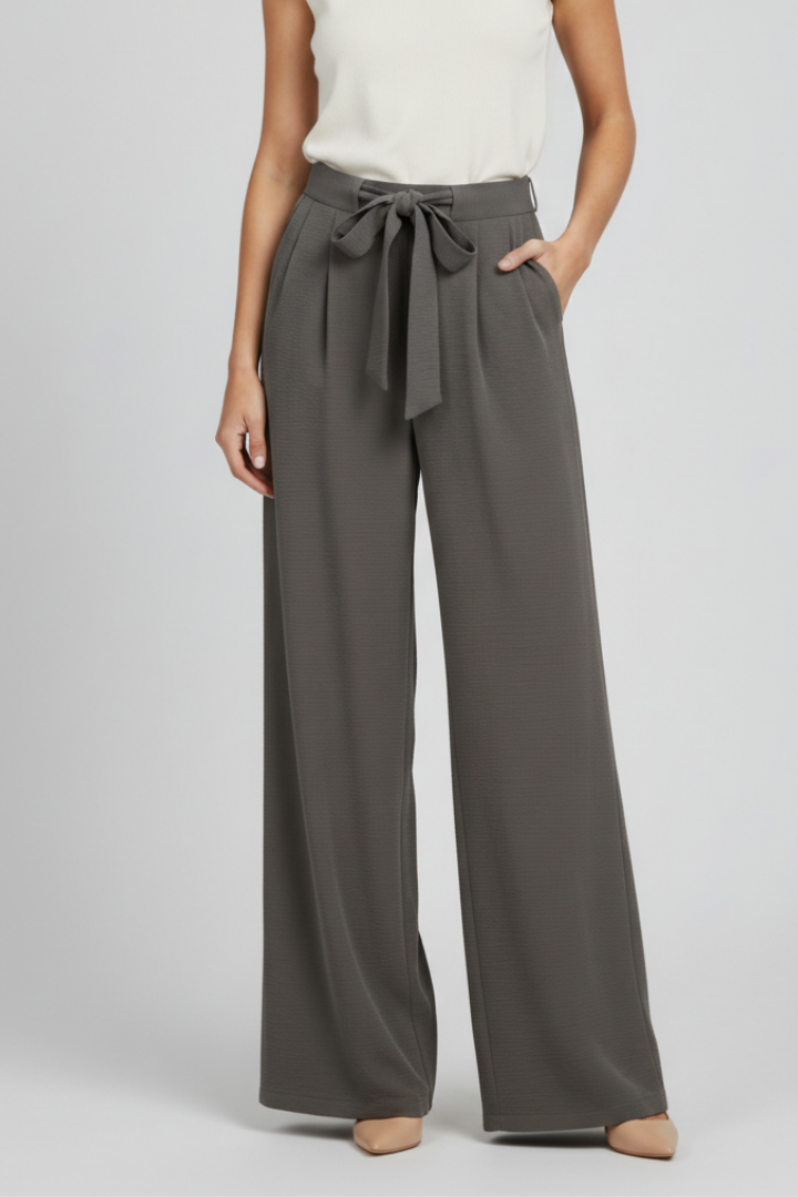 Adalgisa | Travel-Ready Wide-Leg Drawstring Comfort Trousers