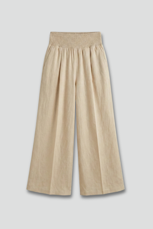 Adalmina | Warm-Weather Wide-Leg Pleated Comfort Trousers