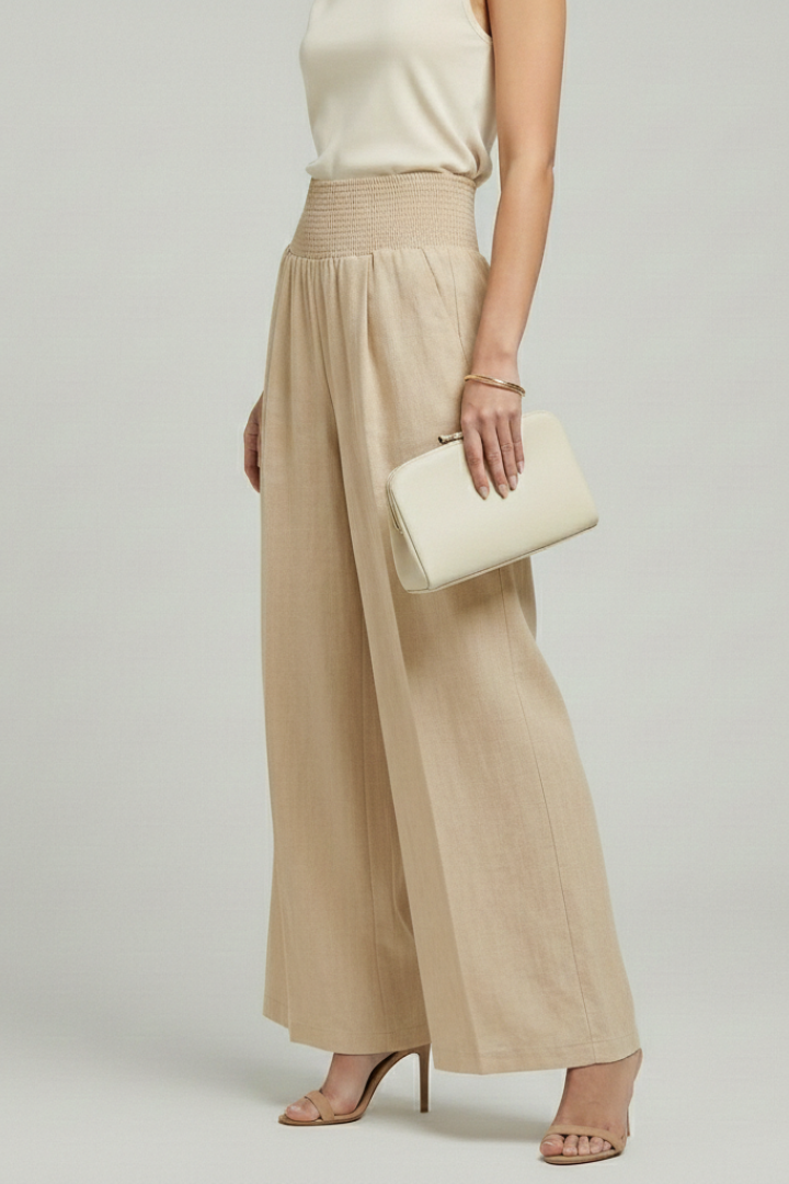 Adalmina | Warm-Weather Wide-Leg Pleated Comfort Trousers
