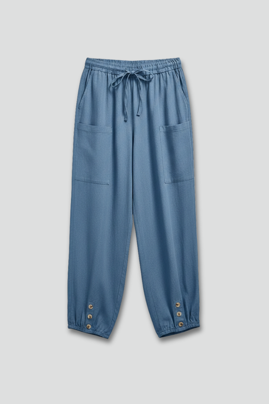 Albinia | Everyday Straight-Leg Drawstring Fit Trousers