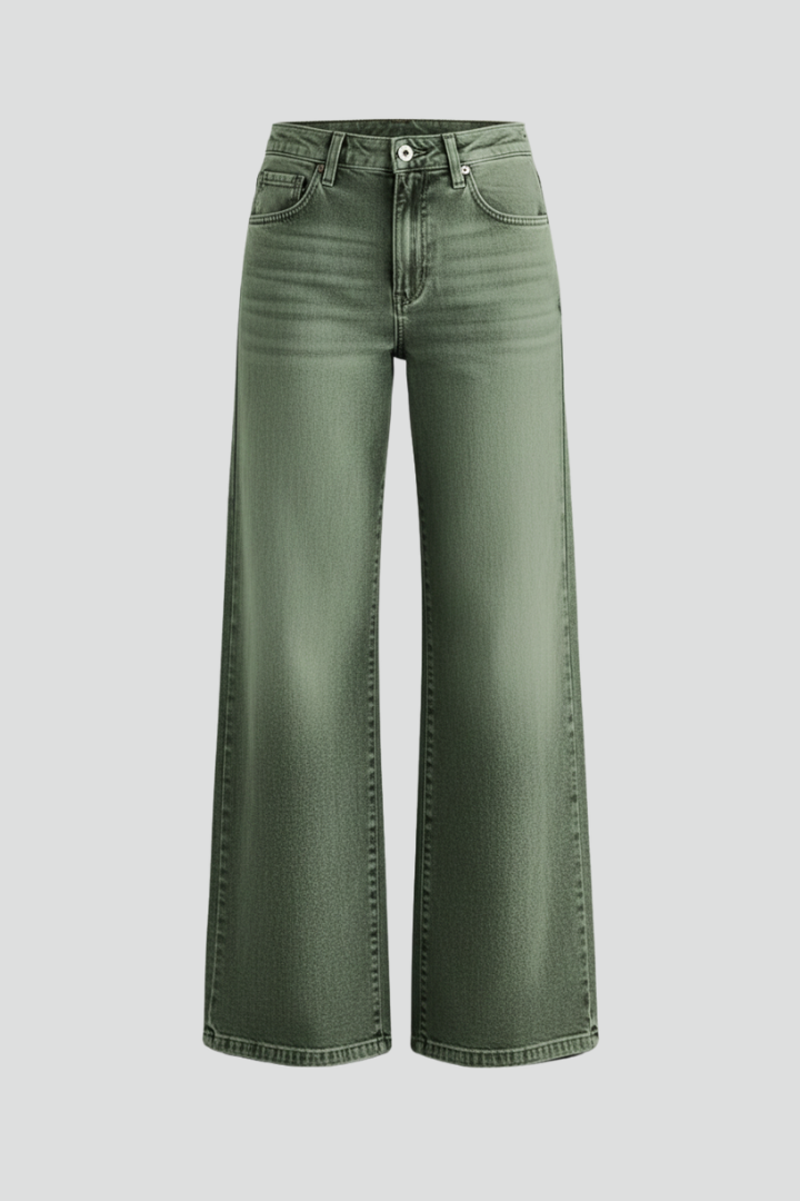 Anunciacion | Warm-Weather Wide-Leg High-Waist Fit Jeans