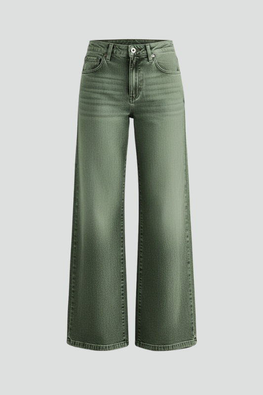 Anunciacion | Warm-Weather Wide-Leg High-Waist Fit Jeans