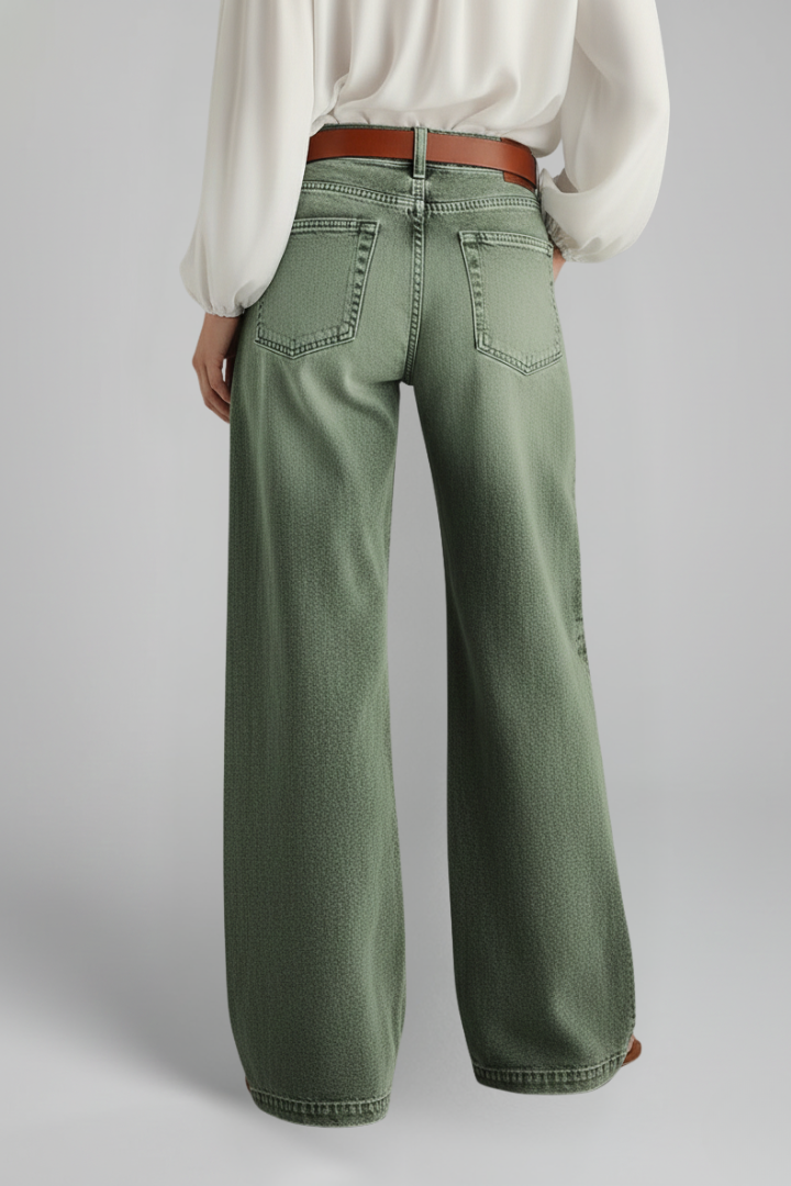 Anunciacion | Warm-Weather Wide-Leg High-Waist Fit Jeans