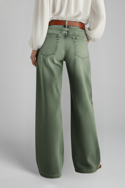 Anunciacion | Warm-Weather Wide-Leg High-Waist Fit Jeans