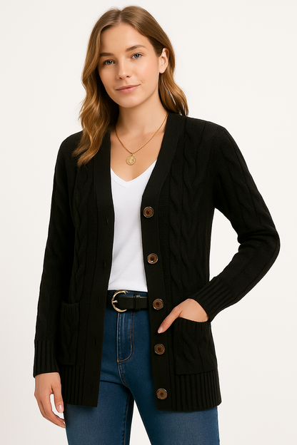 Angwen | Everyday Cable Knit Warmth Cardigan