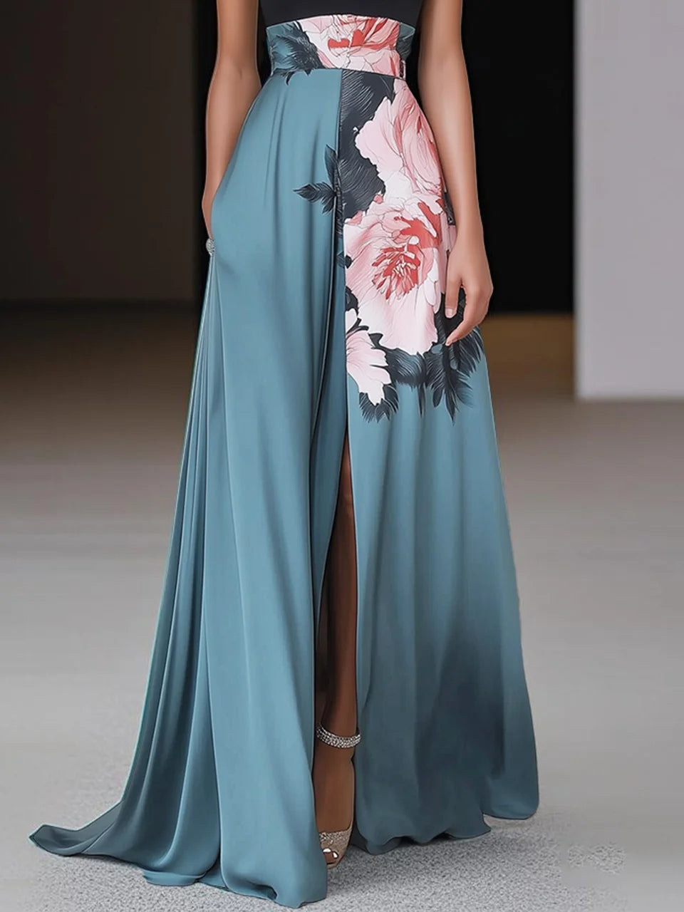 Ferdinanda | Effortless Floral Crew-Neck Look Dress