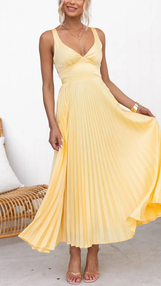Igina | Brunch Maxi Pleated Piece Dress