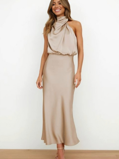 Bibiana | Brunch Halterneck Evening Silhouette Dress