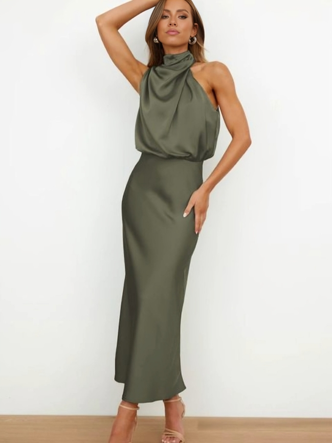 Bibiana | Brunch Halterneck Evening Silhouette Dress