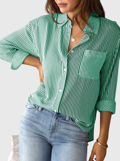 Angele | Feminine Work Lightweight Silhouette Shirt