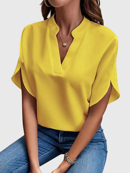 Aliverta | Desk-to-Dinner V-Neck Work Silhouette Shirt