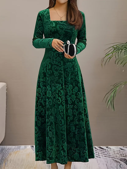 Gisella | Getaway Velvet Floral Design Dress