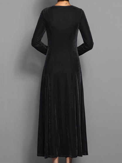 Jolanda | Brunch Velvet A-Line Flair Dress