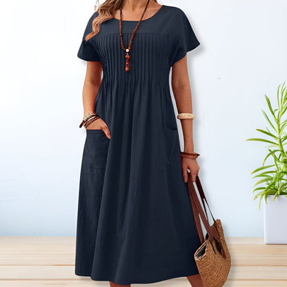 Manuela | Wardrobe-Staple Breathable Detailing Dress