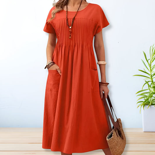 Manuela | Wardrobe-Staple Breathable Detailing Dress