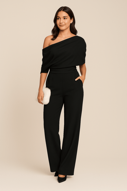Cesarina | Occasion-Ready One-Shoulder Summer Silhouette Jumpsuit