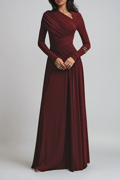 Lisette | Garden-Party Asymmetric Ruched Charm Dress