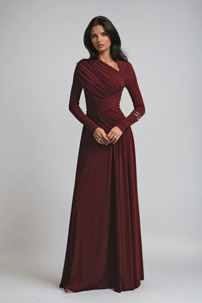 Lisette | Garden-Party Asymmetric Ruched Charm Dress