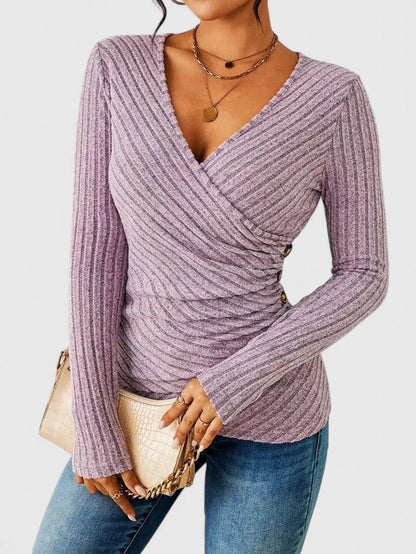 Amina | Layering V-Neck Lightweight Drape Top
