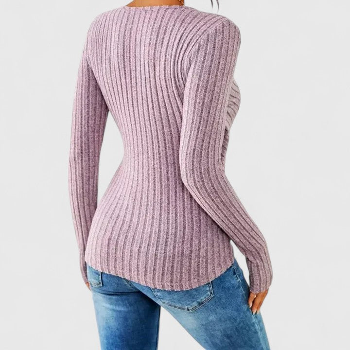 Amina | Layering V-Neck Lightweight Drape Top