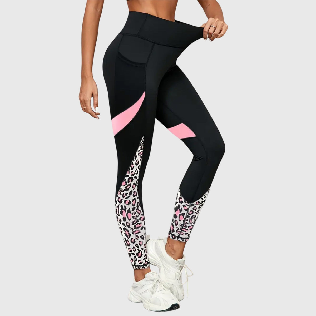 Saveria | Airy High-Waist Leopard Ease Pants