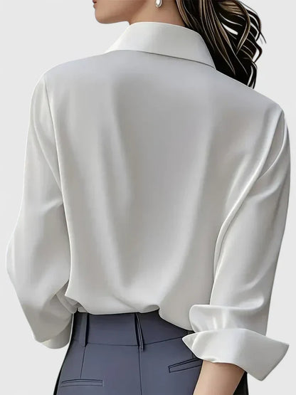 Fenella | Wardrobe-Staple Flowing Button-Up Silhouette Blouse