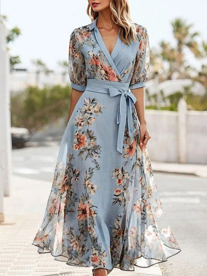 Rosangela | Weekend Flared V-Neck Craftsmanship Dress