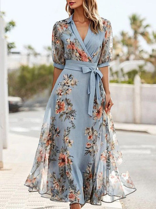 Rosangela | Weekend Flared V-Neck Craftsmanship Dress