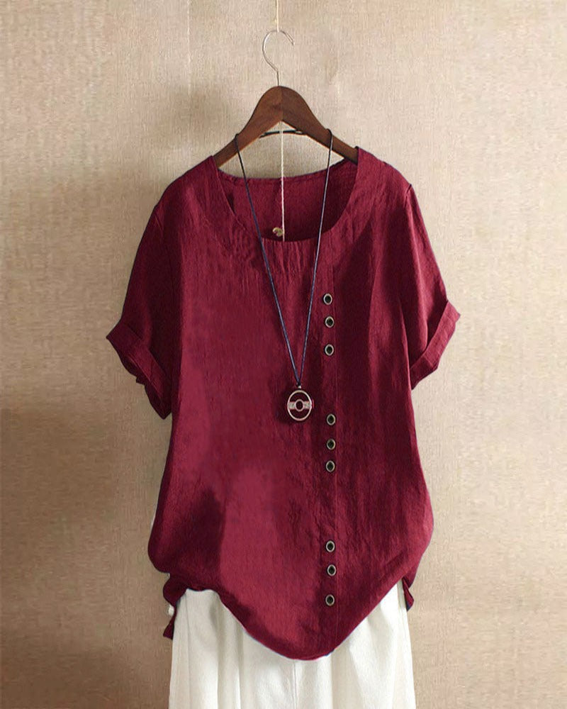 Bertilla | Everyday Short Sleeve Fit Blouse