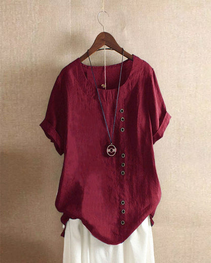 Bertilla | Everyday Short Sleeve Fit Blouse