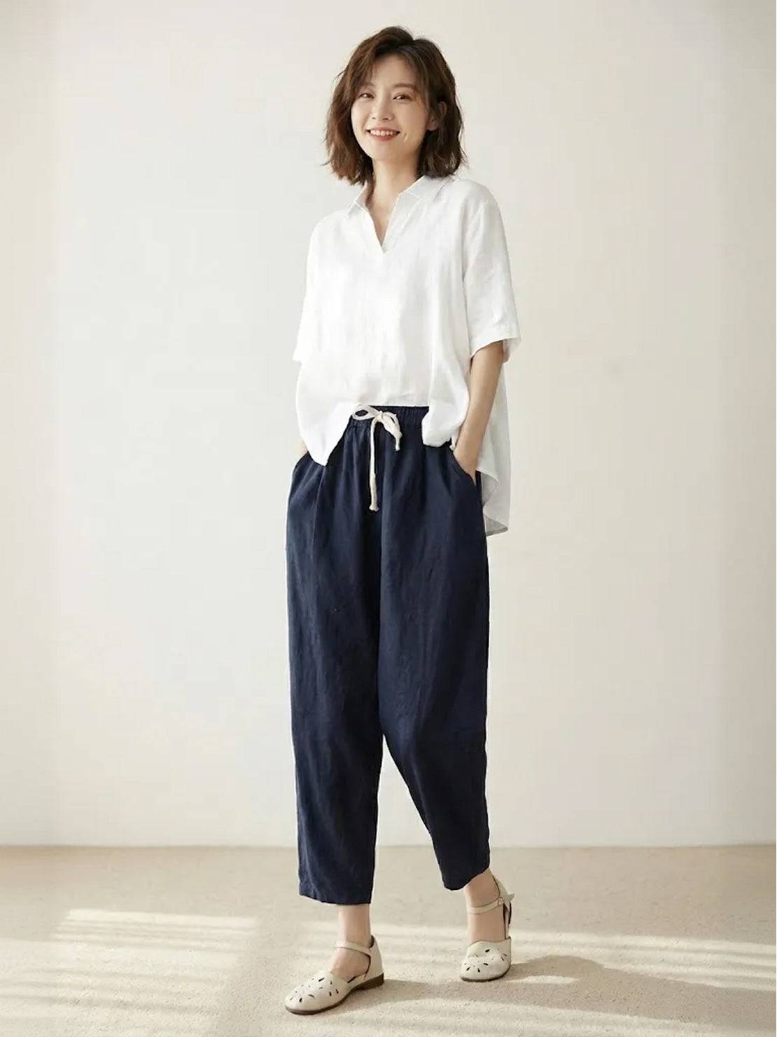 Anisetta | All-Day Slim-Fit Summer Versatility Pants