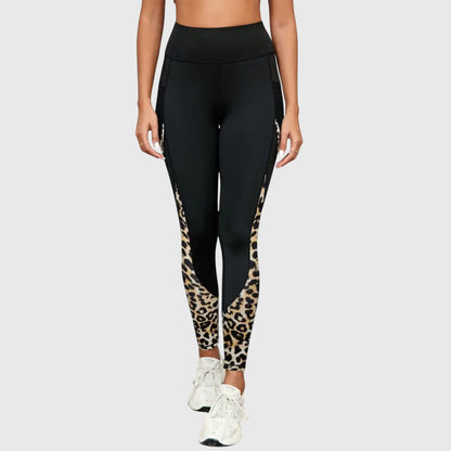 Saveria | Airy High-Waist Leopard Ease Pants