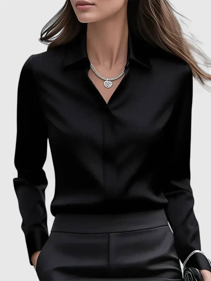 Fenella | Wardrobe-Staple Flowing Button-Up Silhouette Blouse