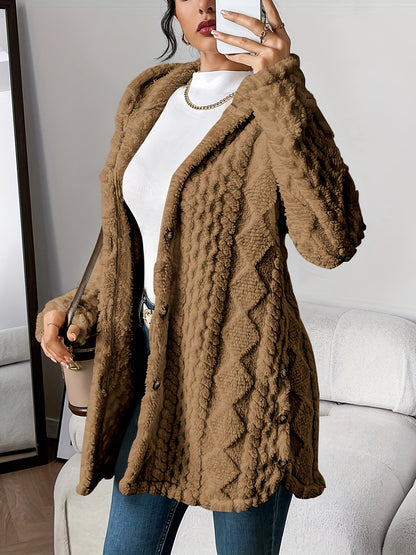 Asinda | Transitional Plush Hooded Coziness Cardigan