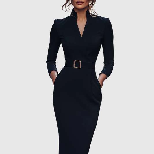 Anastasia | Getaway Mock-Wrap Belted Finish Dress