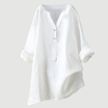 Alma | Date-Night Oversized V-Neck Fit Blouse